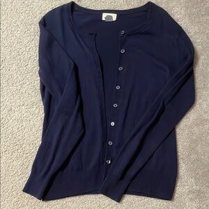 Old Navy Blue Cardigan Sweater Classic Knit